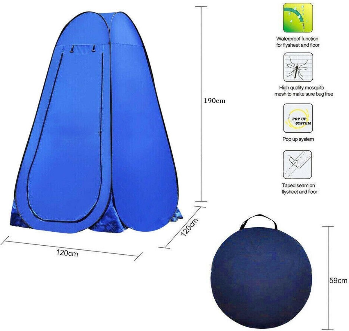 Pop-up douchetent – Instant Camping Privacy Shelter Pop-up douchetent – Instant Camping Privacy Shelter