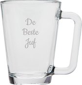 Gegraveerde theeglas 26cl De Beste Juf