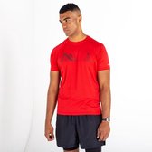 Het Dare2B Righteous III T-shirt met korte mouwen - heren - gerecycled - lichtgewicht - Rood