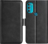 Motorola Moto G71 Hoesje - MobyDefend Luxe Wallet Book Case (Sluiting Zijkant) - Zwart - GSM Hoesje - Telefoonhoesje Geschikt Voor Motorola Moto G71