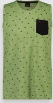 Twinlife Heren Singlet Crew Small Leaf Pocket - T-Shirts - Wasbaar - Ademend - Groen - 2XL