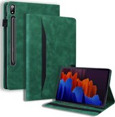 Luxe stand flip sleepcover hoes - Samsung Galaxy Tab S7 / S8 - Groen