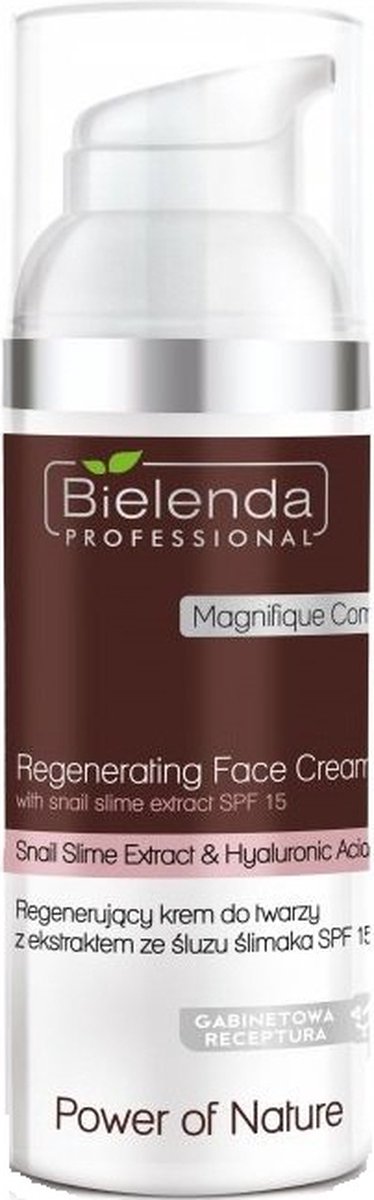 Bielenda Professional - Power Of Nature Regenerating Face Cream With Snail Extract Hyaluronic Acic Spf15 Regenerating Face Cream With Snail Slime Extract 100Ml