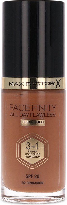 Max Factor Facefinity All Day Flawless 3 in 1 Flexi Hold Foundation - 92 Cinnamon