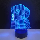 3D LED Lamp - Letter Met Naam - Ruben