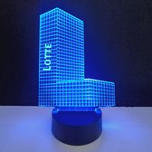3D LED Lamp - Letter Met Naam - Lotte