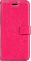 LuxeBass Phone Wallet Bookcase pour iPhone 6 / iPhone 6S - Etui Portefeuille pour Cartes Bancaires - Simili Cuir - Support en Siliconen - Fermeture Magnétique - Rose - bibliothèque - protège livre - book case - book case