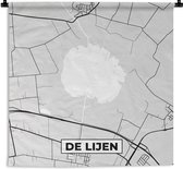 Wandkleed - Wanddoek - Kaart - De Lijen - Plattegrond - Stadskaart - 90x90 cm - Wandtapijt