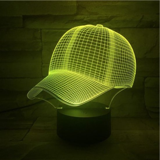 3D Led Lamp Met Gravering - RGB 7 Kleuren - Pet