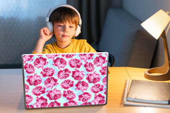 Autocollant pour ordinateur portable - 12,3 pouces - Fleurs - Roses - Motif - 30x22cm - Autocollants pour ordinateur portable - Peau pour ordinateur portable - Couverture