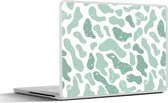 Laptop sticker - 10.1 inch - Abstract - Verf - Patroon - Grijs - Dierenprint - 25x18cm - Laptopstickers - Laptop skin - Cover