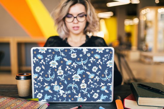 Sticker ordinateur portable - 15,6 pouces - Motif - Vogel - Fleurs