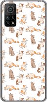 Telefoonhoesje Geschikt voor Xiaomi Mi 10T 5G hoesje - Patroon - Kat - Kitten - Jongens - Meisjes - Kinderen - Kids - Siliconen Telefoonhoesje