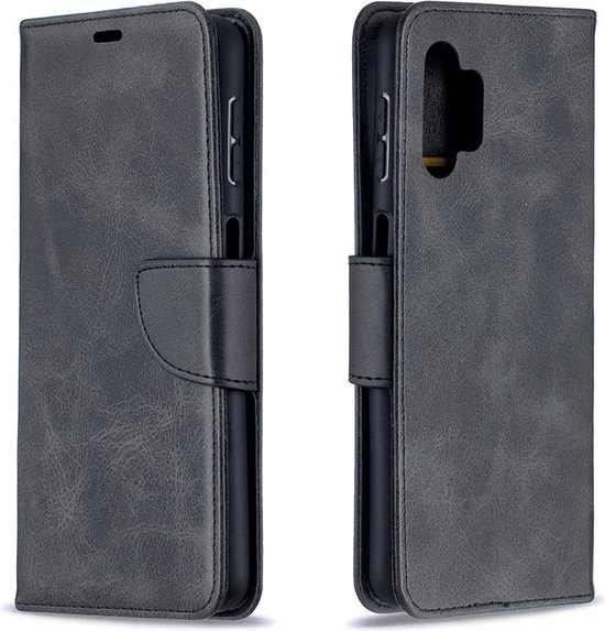 Étui portefeuille noir pour téléphone ouvert et fermé.