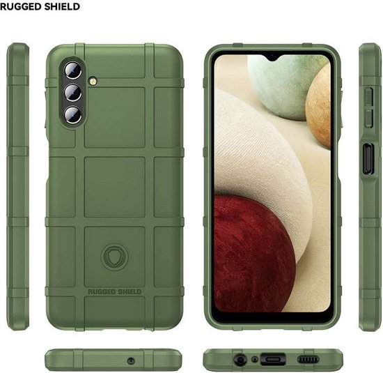 Coque Samsung Galaxy A13 (4G) - Coque en Gel TPU Rugged Shield - Verte - Coque pour Téléphone Portable - Coque pour Téléphone Ce produit est compatible avec : Samsung Galaxy A13 (4G)