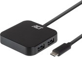 ACT USB-C hub 3.0, 4 poorts, USB-A, 10W stroomadapter AC6410