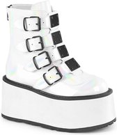 DemoniaCult - DAMNED-105 Plateau Laarzen - US 6 - 36 Shoes - Wit