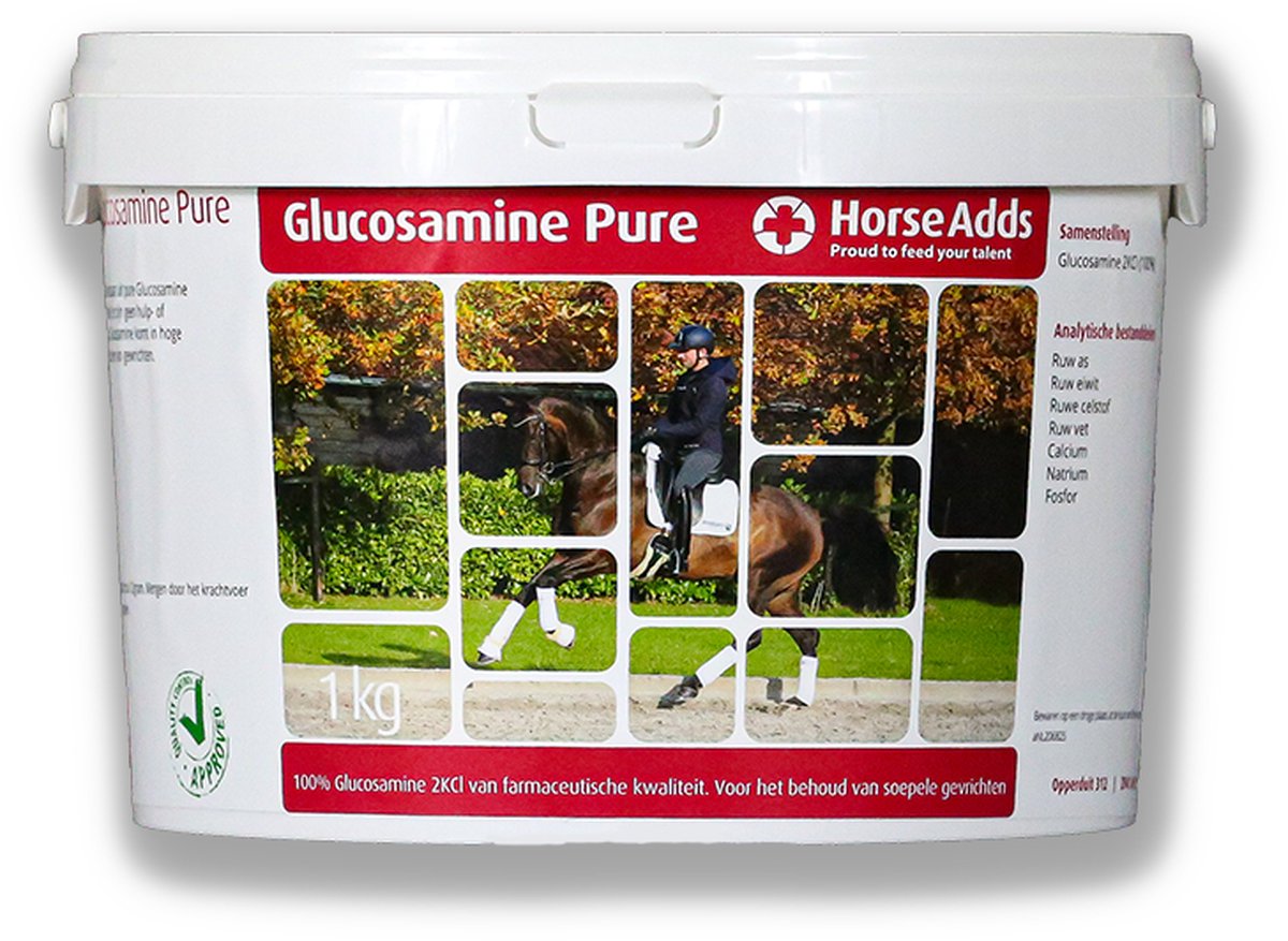 Glucosamine Pure 1 kg - Horse Adds Paardensupplementen