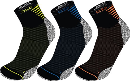 ODLO Set Ceramicool Quarter Chaussettes de sport 3P - Taille 42- 44