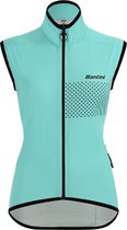 Santini Windstopper Mouwloos Water Repellent Women Aqua Zwart - Guard Nimbus Wind And Rain Proof Vest for Women Acqua Blue - S
