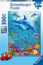 Puzzel 100 XXL Bijeenkomst van dolfijnen