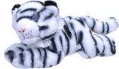 Pluche knuffel dieren Eco-kins witte tijger van 25 cm. Wildlife speelgoed knuffelbeesten - Cadeau voor kind/jongens/meisjes