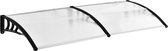 Outsunny pour porte d'entrée 80 x 195 x 23 cm 5 mm polycarbonate aluminium transparent B70-047