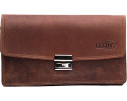 Horeca portemonnee - Horeca portefeuille - Kelnerbeurs - Taxi portemonnee - Biljethouder - Koopmansbeurs - Cognac bruin - Sale - Outlet - Horeca - Restaurant - Beurs