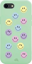 xoxo Wildhearts case voor iPhone 7/8 SE - Smiley Colors Green - iPhone Color Case