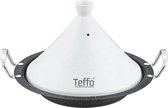 Teffo Tajine Ø 26 cm - Graniet - Geschikt voor alle warmtebronnen, inclusief inductie - Wit, Zwart