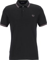 Fred Perry M3600 polo twin tipped shirt - heren polo - Black / Gunmetal / Gunmetal -  Maat: XXL