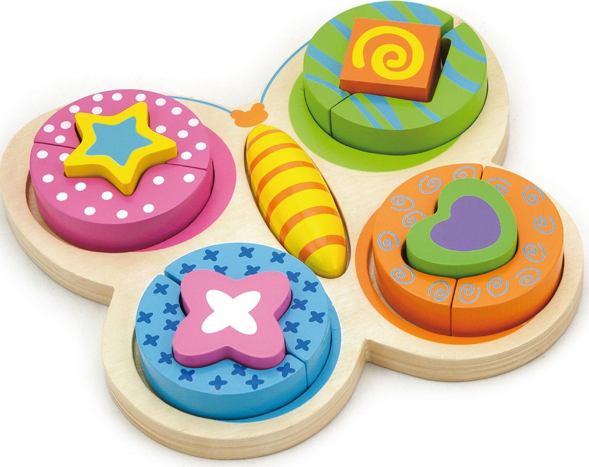 Viga Toys - Blokken Puzzel - Vlinder