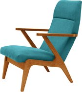 Sternzeit - Fauteuil Apollo lounge stof turquoise