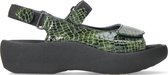 Wolky Sandalen Jewel groen crocolook lakleer