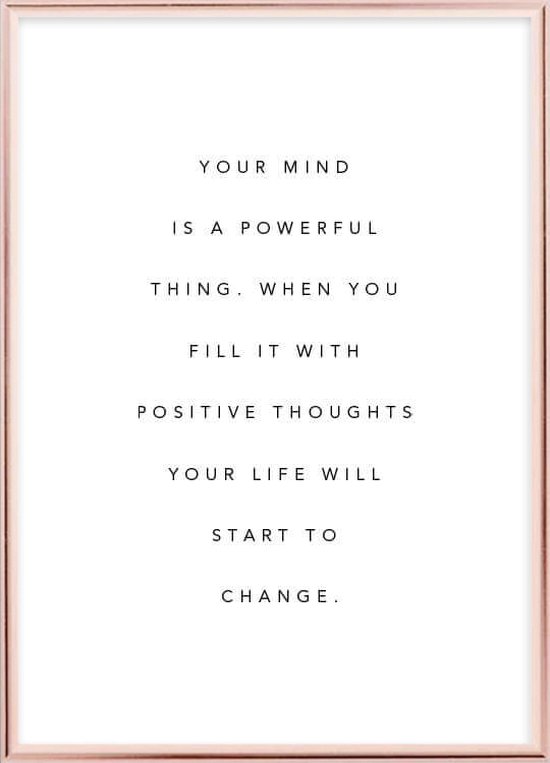 Poster Met Lijst - Your Mind Poster (21x30cm)