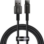 Baseus  1 meter Tungsten Gold Kabel USB naar Type-C, 66W,  (zwart) CATWJ-B01