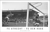 Walljar - FC Utrecht - FC Den Haag '71 II - Zwart wit poster met lijst