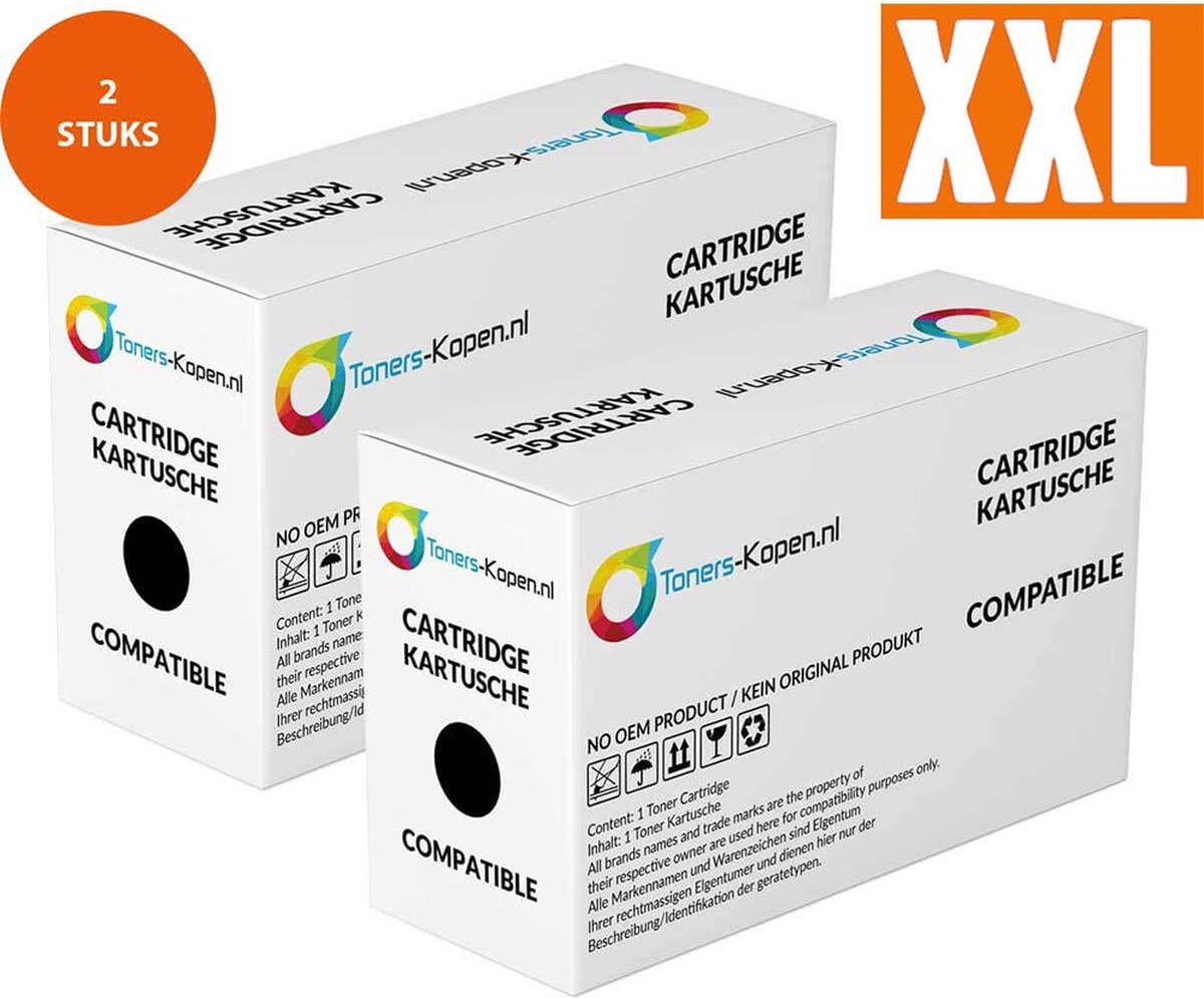 HP 85A CE285A 2-Pack XXL Toner - 6000 Pagina's - Huismerk - HP toner CE285A compatible CE285A alternatief HP 85A - LaserJet P1102 P1106 M1132 M1139 Professional - Zwart