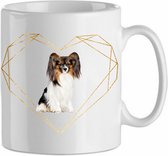 Mok Papillon 1.2| Hond| Hondenliefhebber | Cadeau| Cadeau voor hem| cadeau voor haar | Beker 31 CL