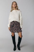 Colourful Rebel Maud Paisley Rok  Zwart Dames - A-lijn - Viscose - XS