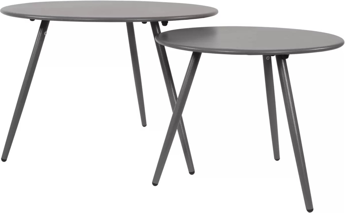 Lesli Living Table d'appoint Rafael - 60x41 cm - Gris