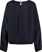 TAIFUN Dames Oversized blouse van gerecycled polyester Marine-42