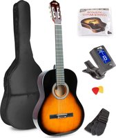 Akoestische gitaar - MAX SoloArt - Klassieke gitaar met o.a. gitaartas, stemapparaat etc. - Sunburst