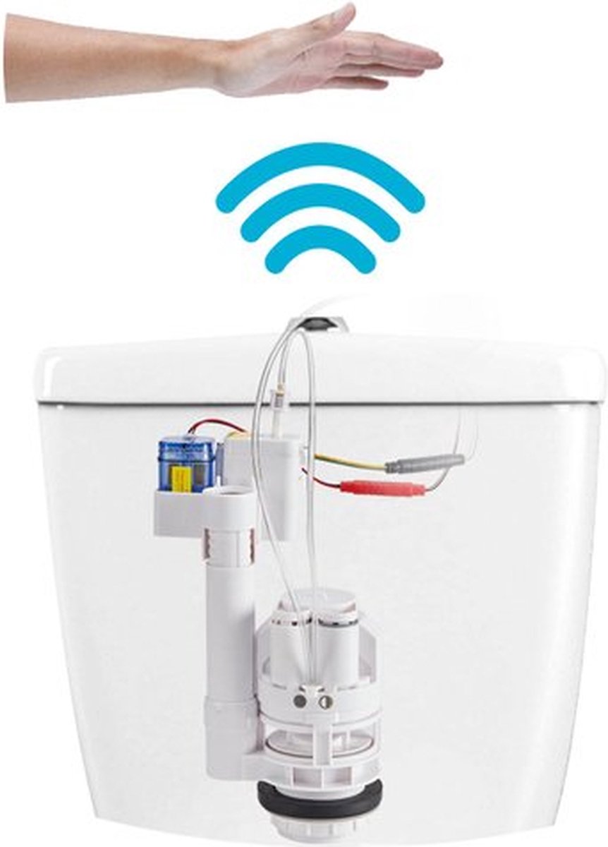Nemo GO infrarood sensor gestuurde spoelknop voor in duoblokreservoir spoeling 3/6 liter chroom