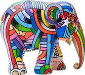 Elephant Parade - Peace, Love and Music - Handgemaakt Olifanten Beeldje - 15cm