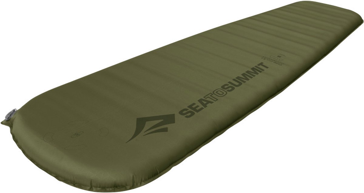 Sea to Summit Camp Plus R Mummy – Zelfopblaasbare Slaapmat - Olive Regular – R-waarde 4.3