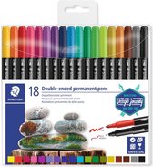 Staedtler Twin-tip permanent pens 18 stuks