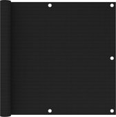 Balkonscherm 90x400 cm HDPE zwart
