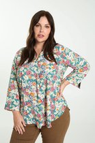 Paprika Dames Hemd met bloemenprint - Outdoorblouse - Maat 48