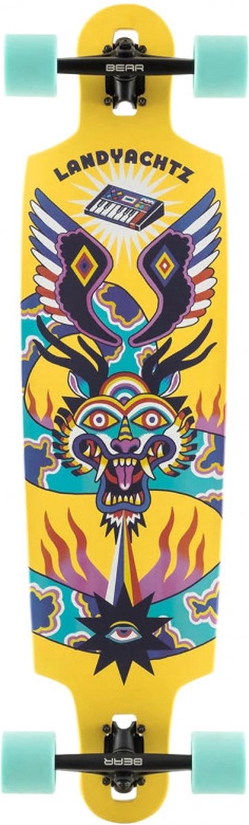 Landyachtz Drop Cat 38 Longboard Journey Complete Geel